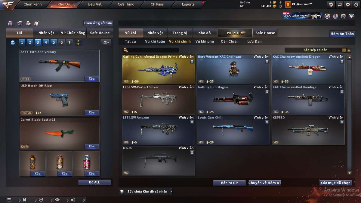 shop acc cf uy tin gia re